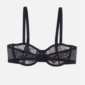 CUUP Balconette Black Mesh Bra 34B